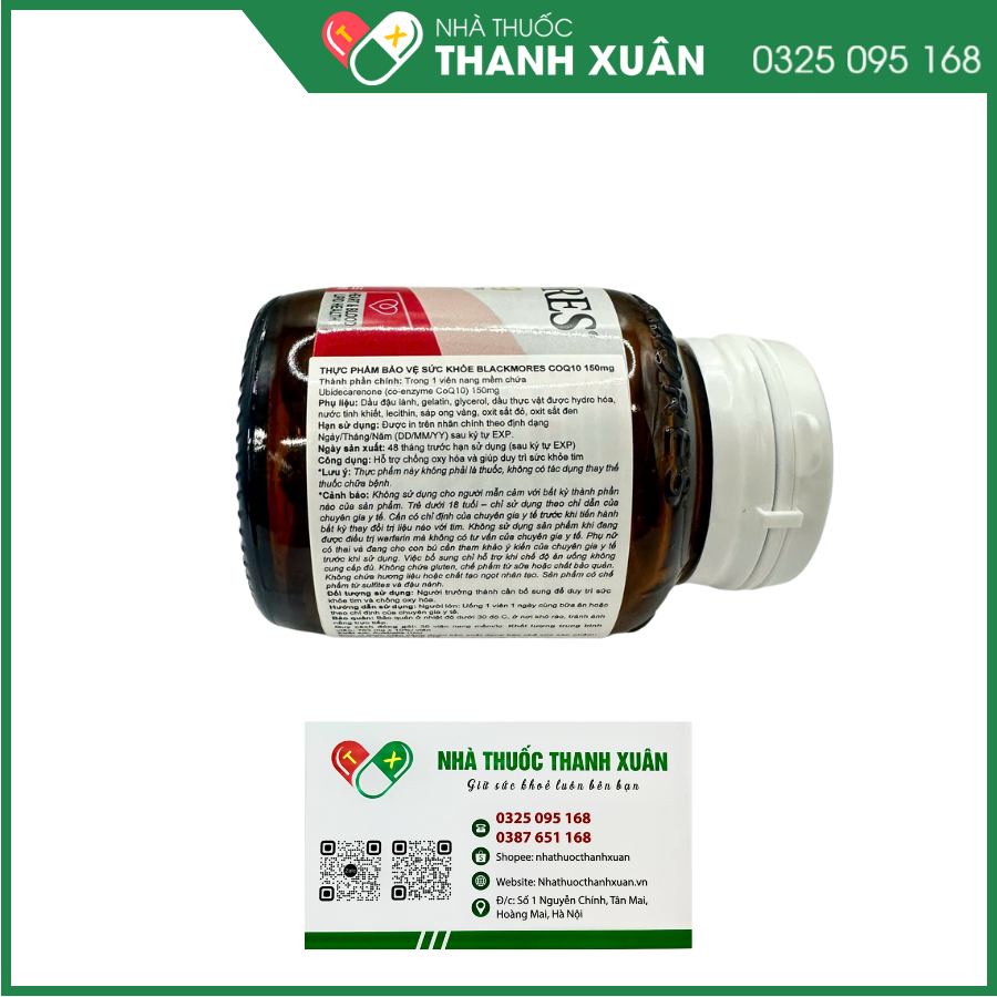 Viên uống Blackmores CoQ10 150mg hỗ trợ bảo vệ tim mạch
